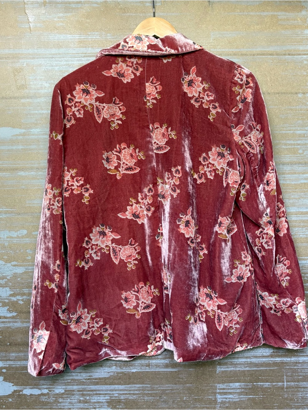Anthropologie Hutch Velvet Burnout Blazer Fall Preppy Boho Western Womens M - Picture 4 of 4